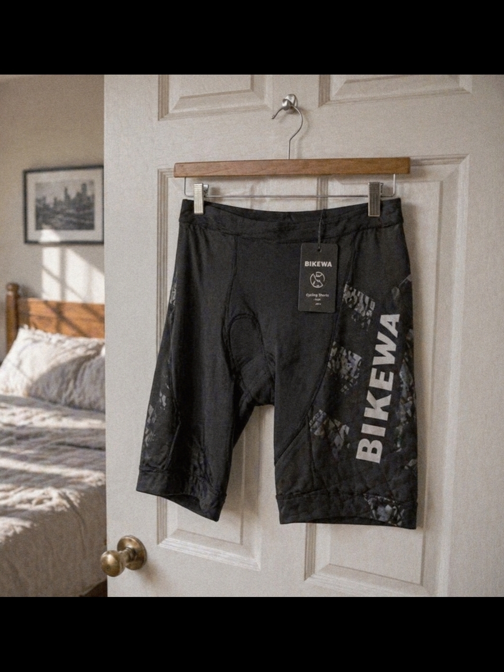 BIKEWA Men’s Compression Bike Shorts Black Athletic Cycling Gym Size Small NWT - Picture 2 of 3